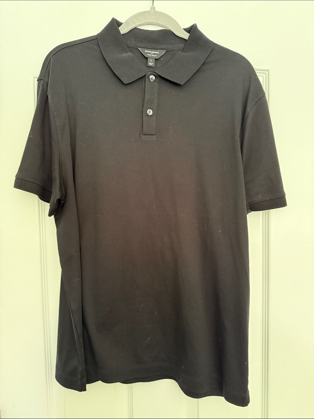Banana Republic Black Luxe Touch Polo Shirt